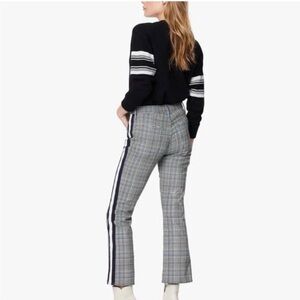 Mother The Insider Ankle Happy People Read And Drink Coffee Plaid Flare Size 34